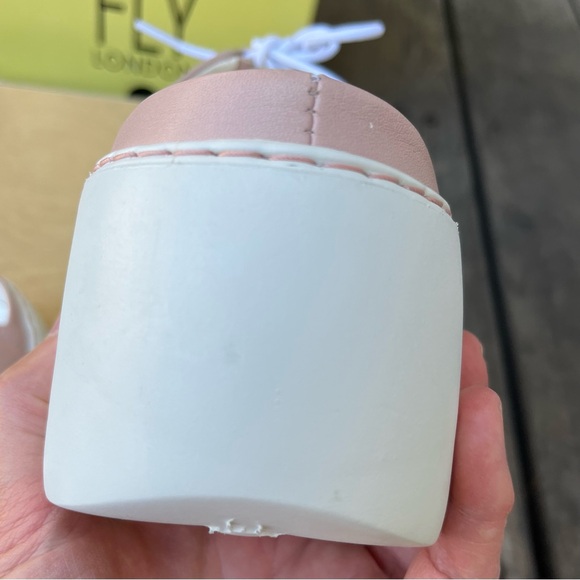 Fly London Dare520Fly Platform Wedge Leather Sandals In Nude Sz 38EU/7.5-8 US - Picture 14 of 16